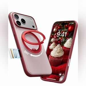 Red Magnetic Ring Phone Case for iPhone
